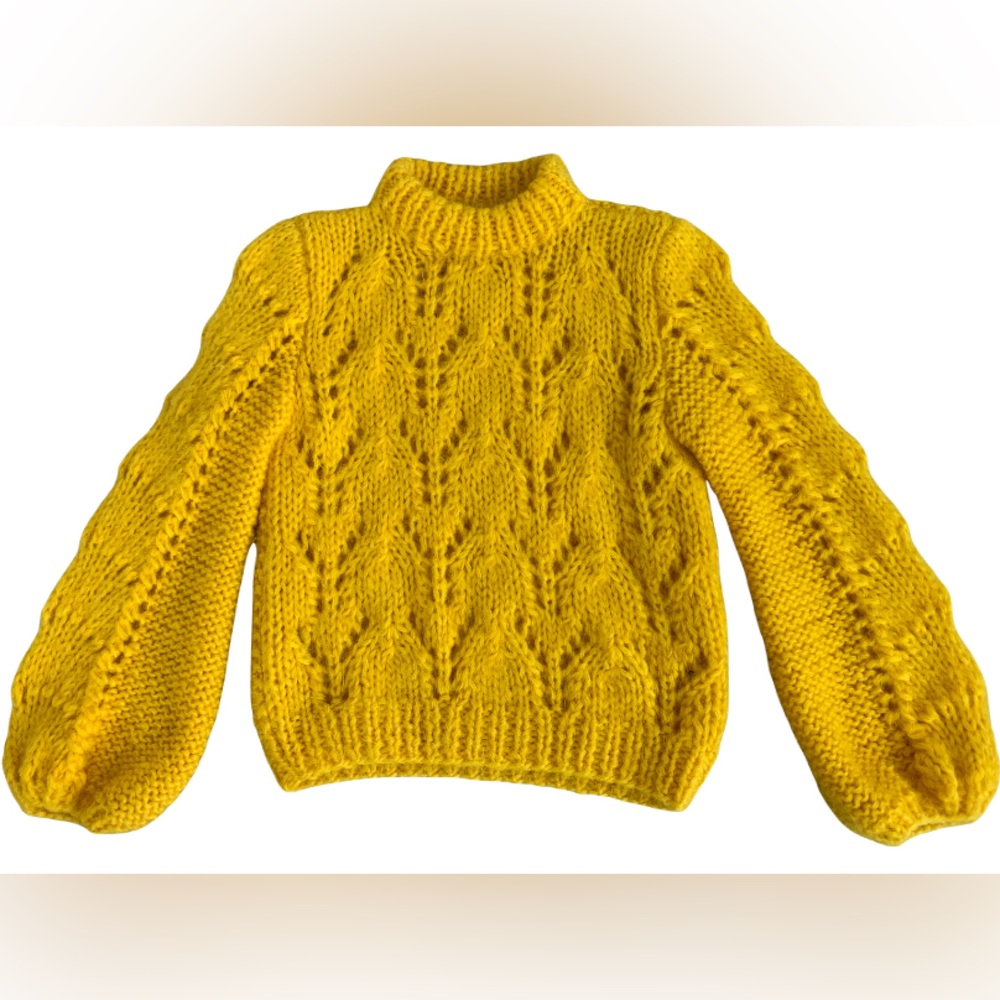 Ganni Yellow Julliard Mohair Jumper